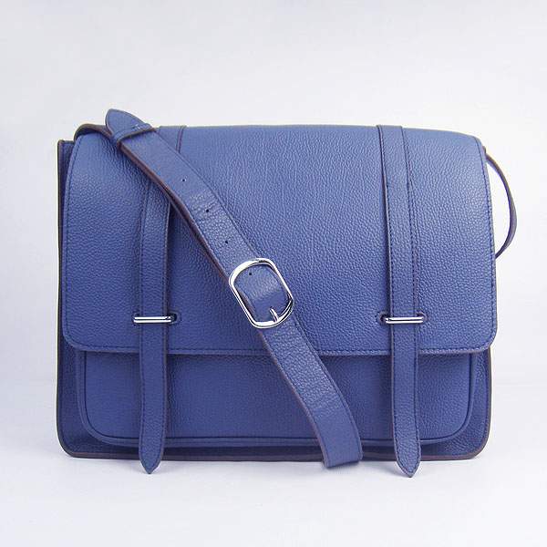 Herme High Quality s Steve Messenger Bag Dark Blue